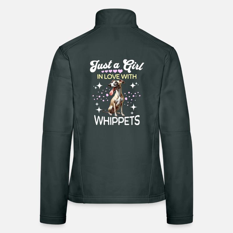 Windhund Mädchen Frauen Softshelljacke