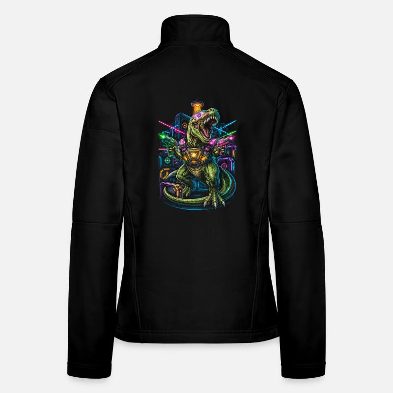 Laser Tag Dinosaur Women's Softshell Jacket