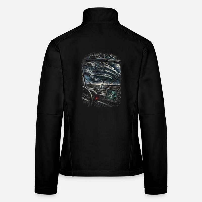 Météorologue chasseur de tempêtes Veste en tissu softshell Femme