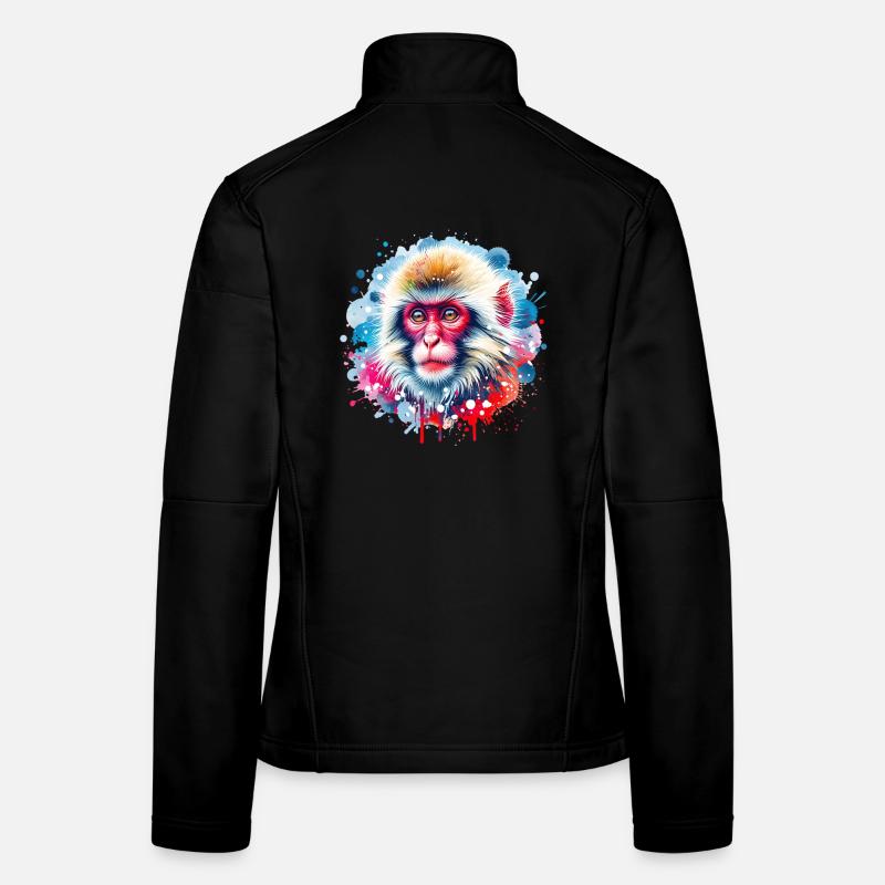 Japanese macaque gift Women's Softshell Jacket