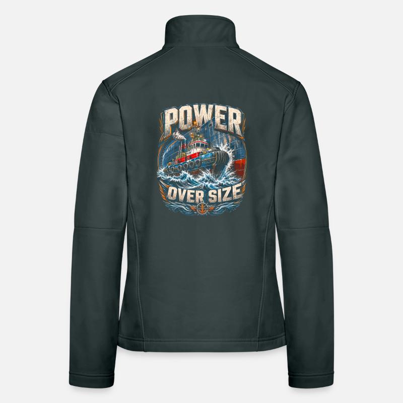 Schleppschiffe Schlepper Power Over Size Frauen Softshelljacke