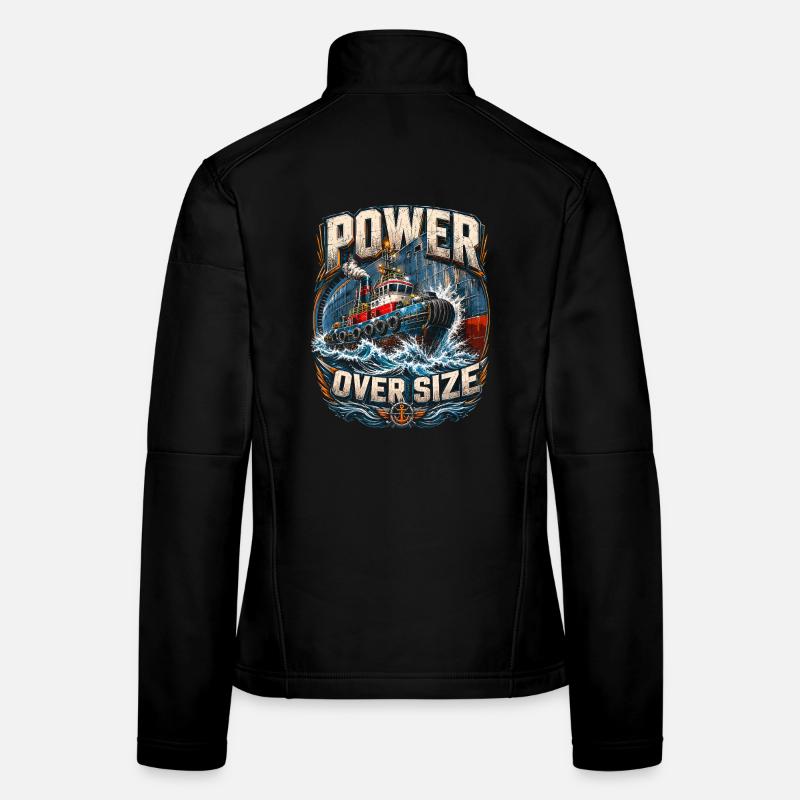 Schleppschiffe Schlepper Power Over Size Frauen Softshelljacke