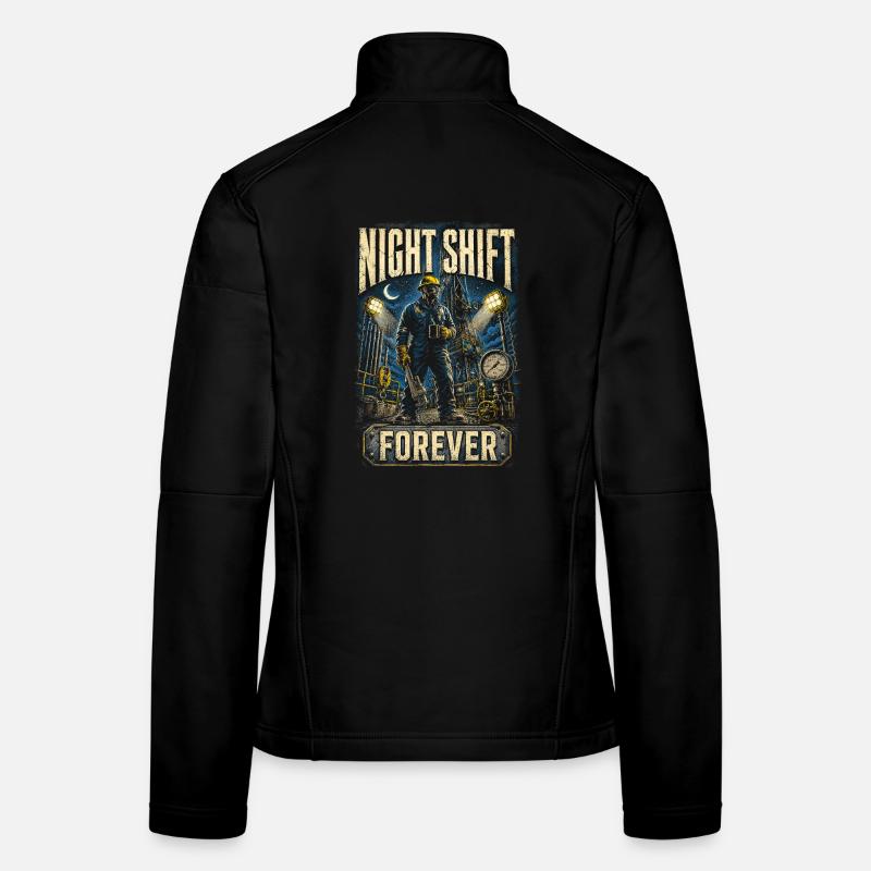Bohrinsel Ölplattformarbeiter Night Shift Forever Frauen Softshelljacke