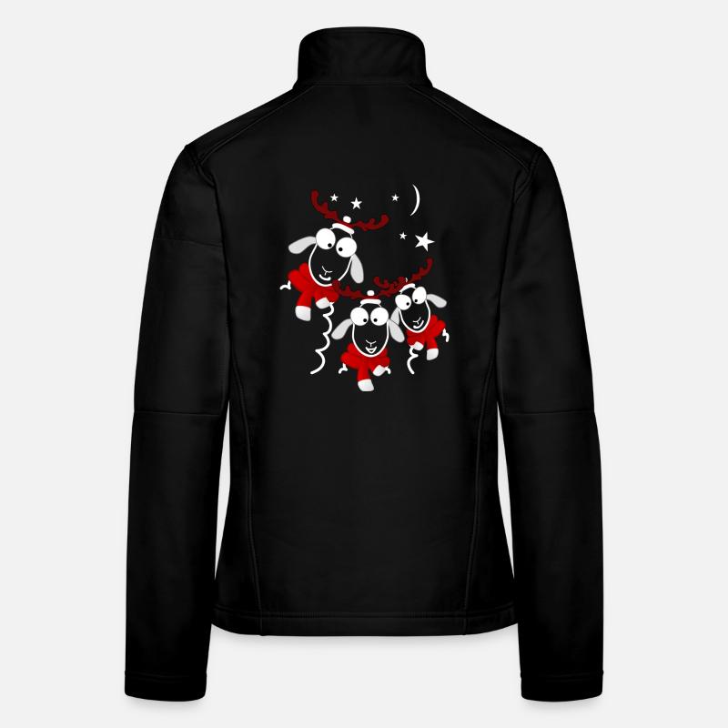 Weihnachten Rentiere Frauen Softshelljacke