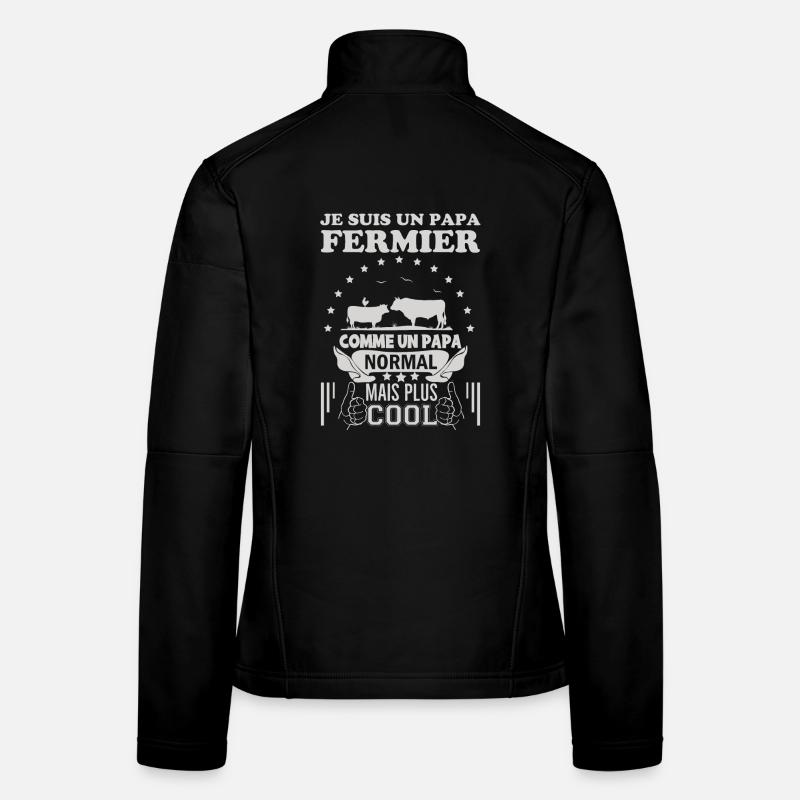 papa fermier comme un papa normal mais plus cool 1 Veste en tissu softshell Femme