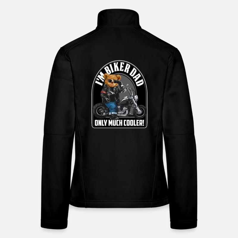 Ich Biker Dad Viel Cooler Vatertag Frauen Softshelljacke