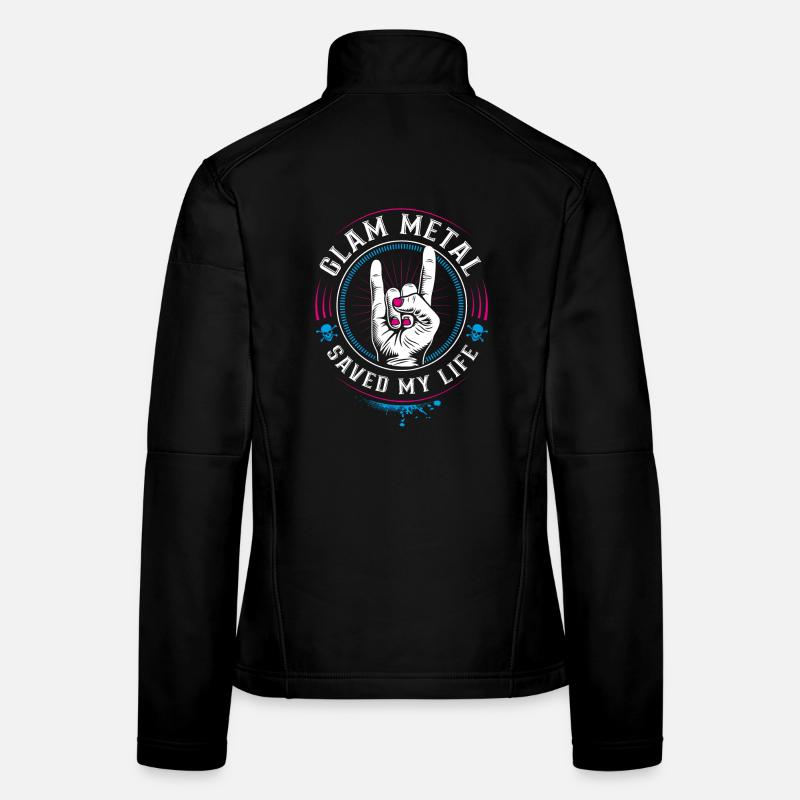 Glam Metal saved my Life - Mano cornut Devil Horns Frauen Softshelljacke