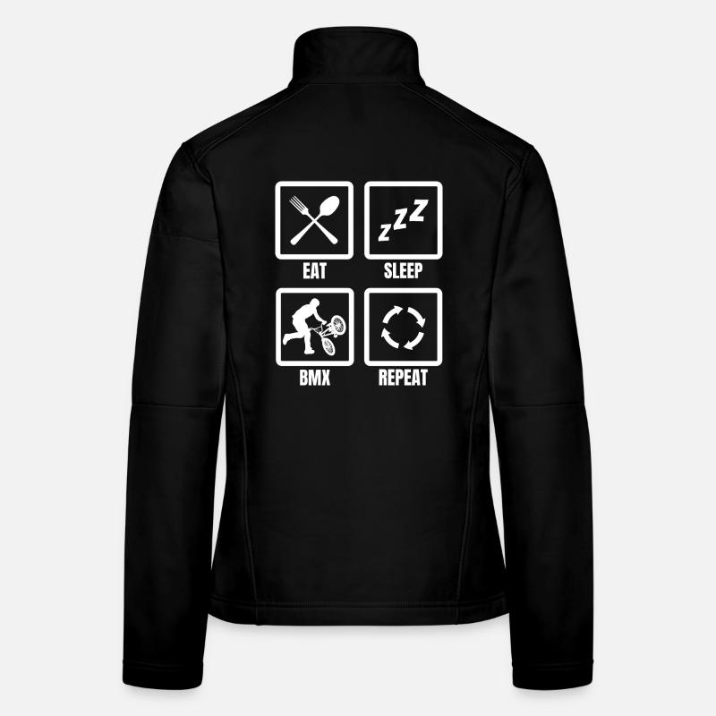 Eat Sleep BMX Repeat Women's Softshell Jacket