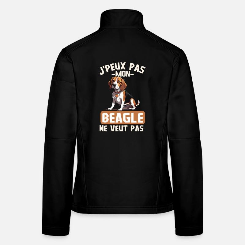 Chien de race beagle Veste en tissu softshell Femme
