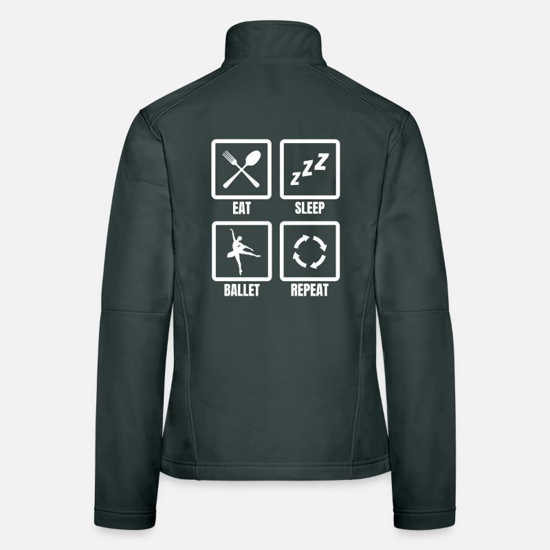 Eat Sleep Ballet Repeat Frauen Softshelljacke
