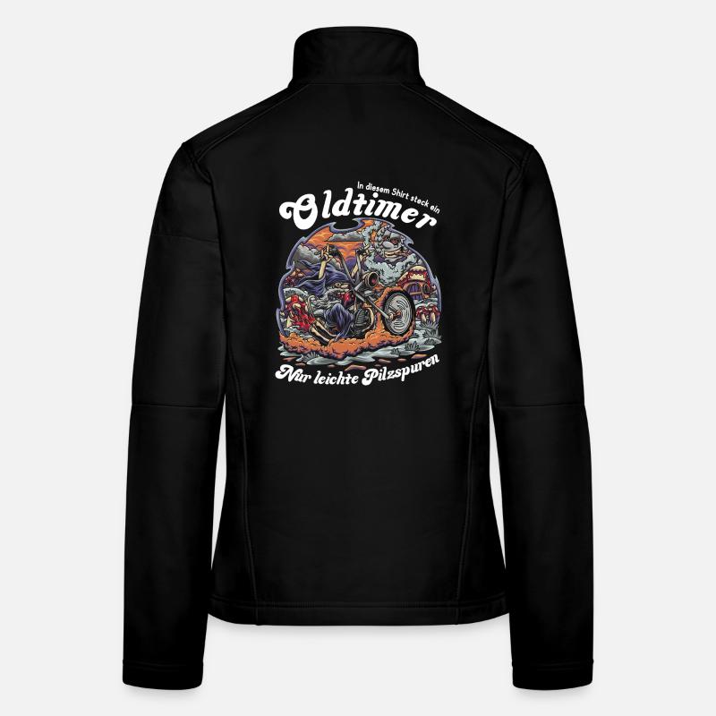 Kiffer Oldtimer Biker Motorbike Motorradfahrer Frauen Softshelljacke