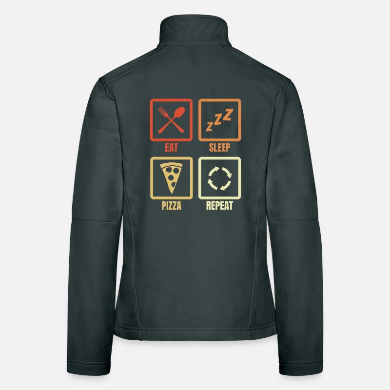 Eat Sleep Pizza Repeat Women's Softshell Jacket