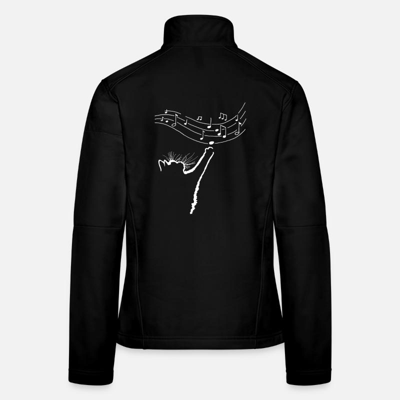 Chat mélomane Veste en tissu softshell Femme