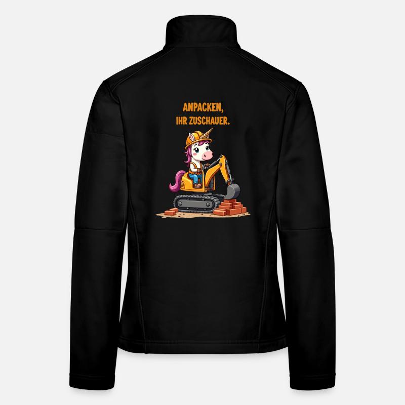 Einhorn Baggermeister Frauen Softshelljacke