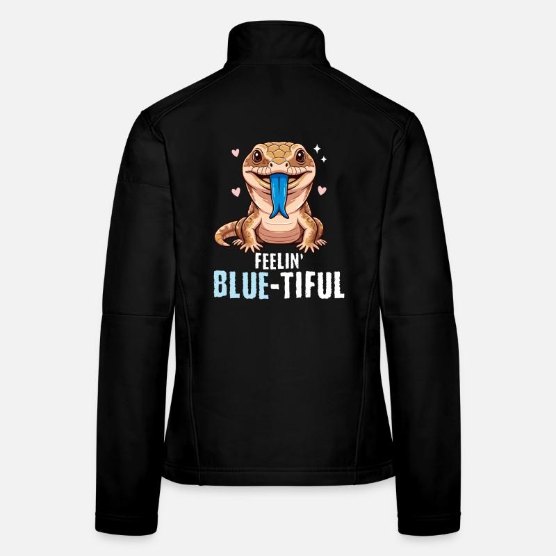 Scinque À Langue Bleue Reptile Lézard Veste en tissu softshell Femme