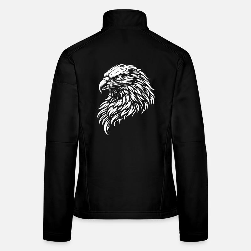 Eagle Tribal Eagle Head – Mystical Wild Animal Motif Women's Softshell Jacket