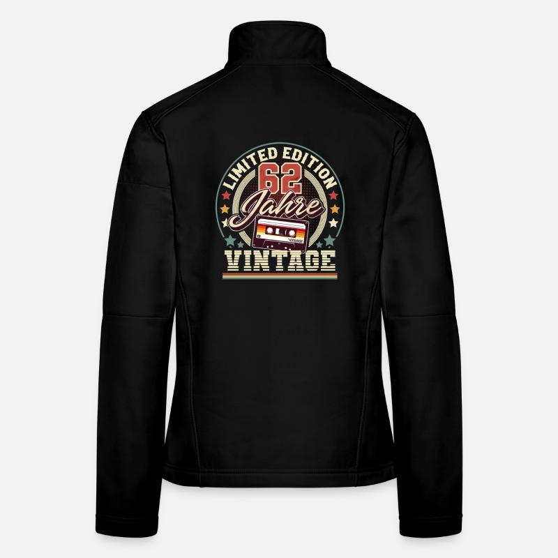 Cassette vintage du 62e anniversaire Veste en tissu softshell Femme