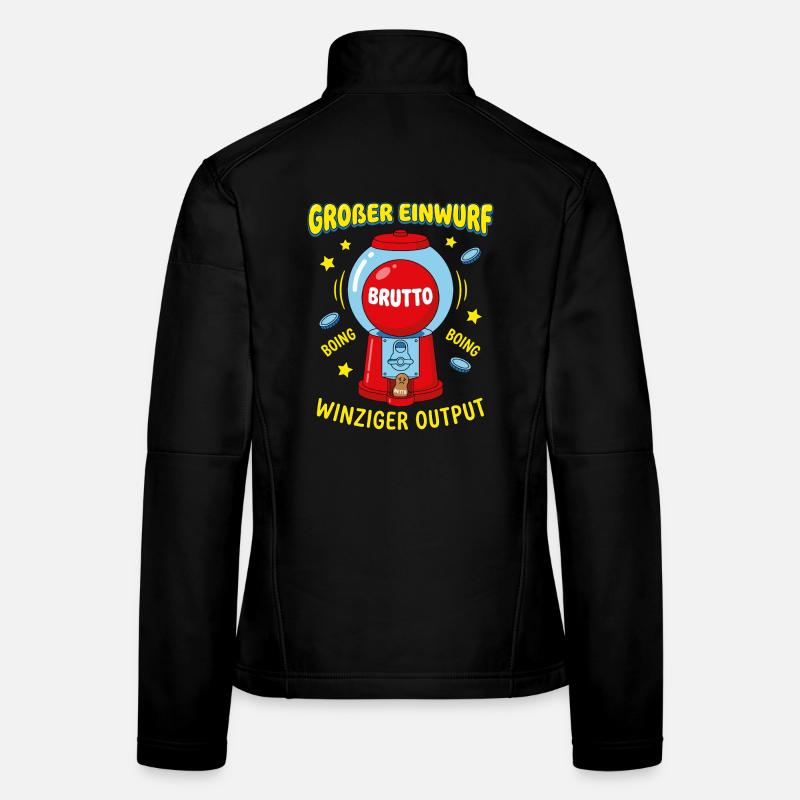 Großer Einwurf Winziger Output - Frauen Softshelljacke - Schwarz