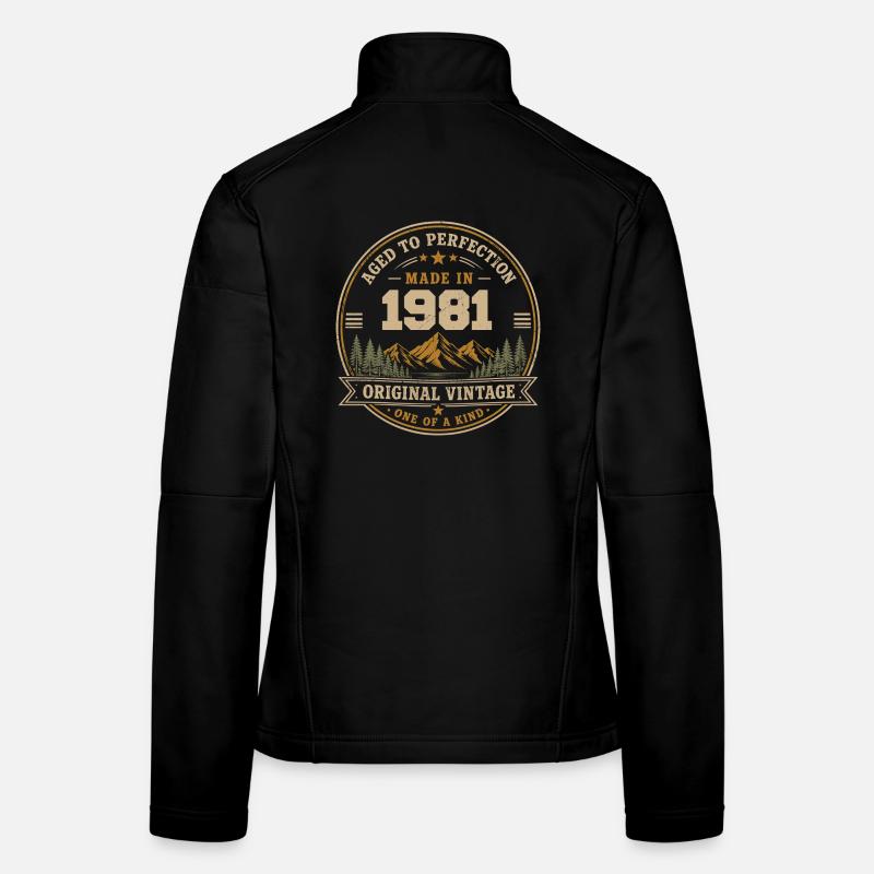1981 Retro 1981 Vintage, 1981 Geschenk 1981 Frauen Softshelljacke