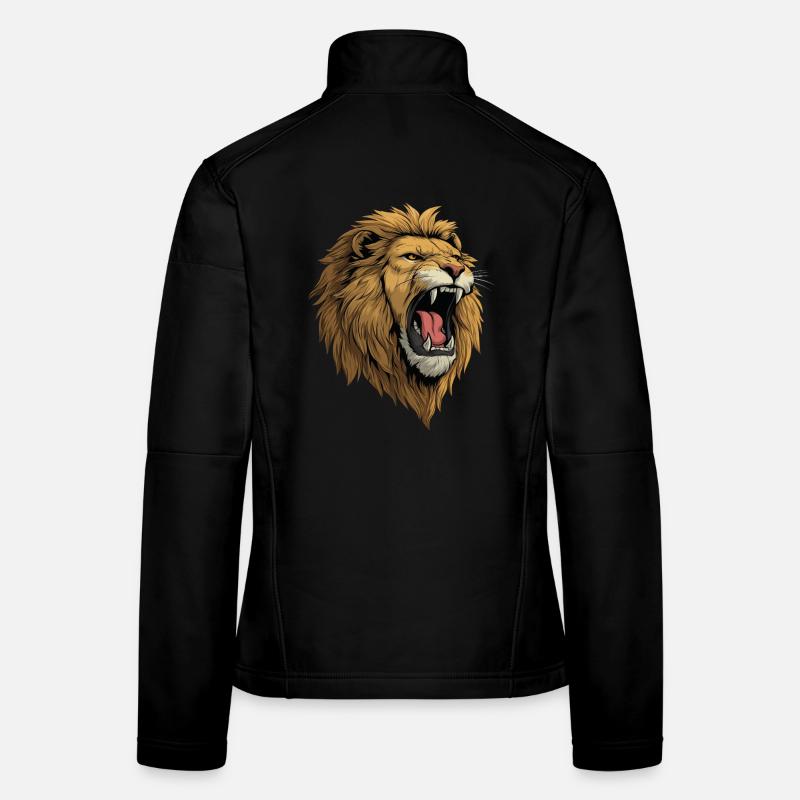 Lion's head roaring Women's Softshell Jacket