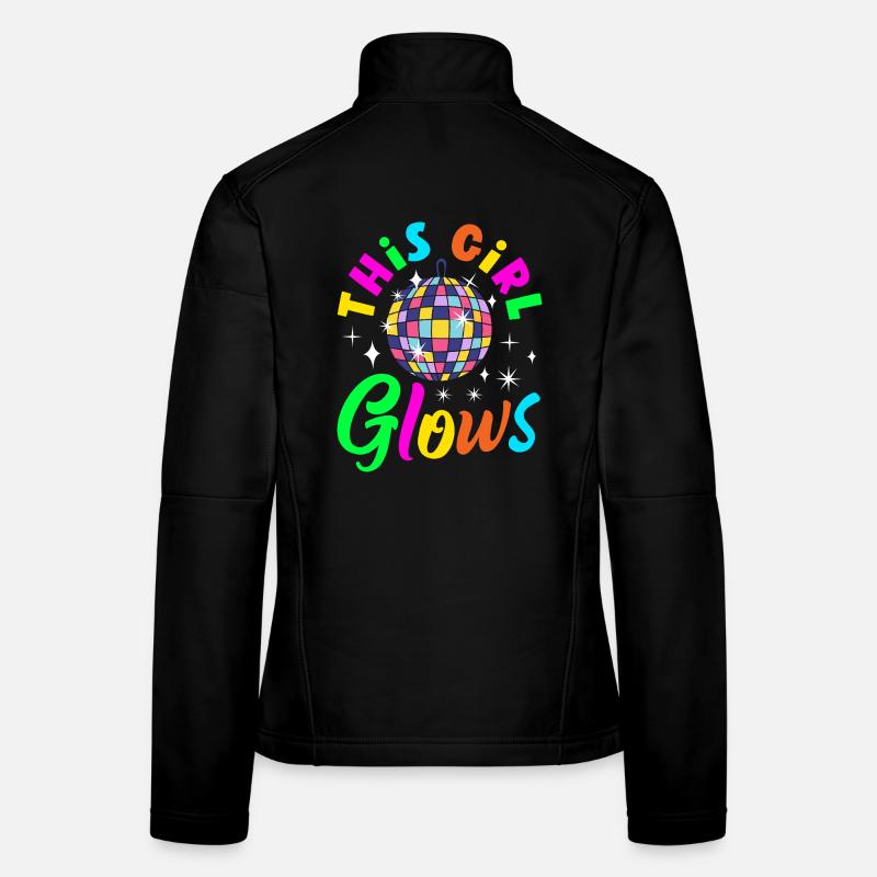Retro Back to the 80s Vintage Design Frauen Softshelljacke