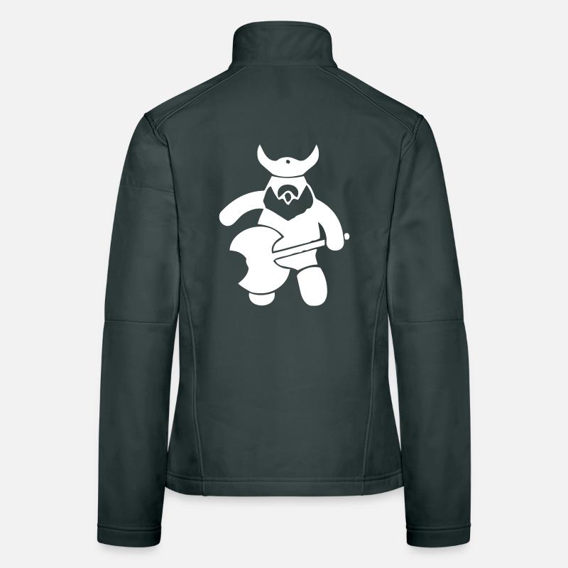 Wikinger mit großer Axt Frauen Softshelljacke