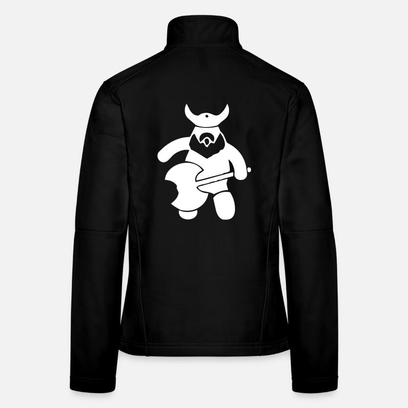 Vikings avec une grande hache Veste en tissu softshell Femme