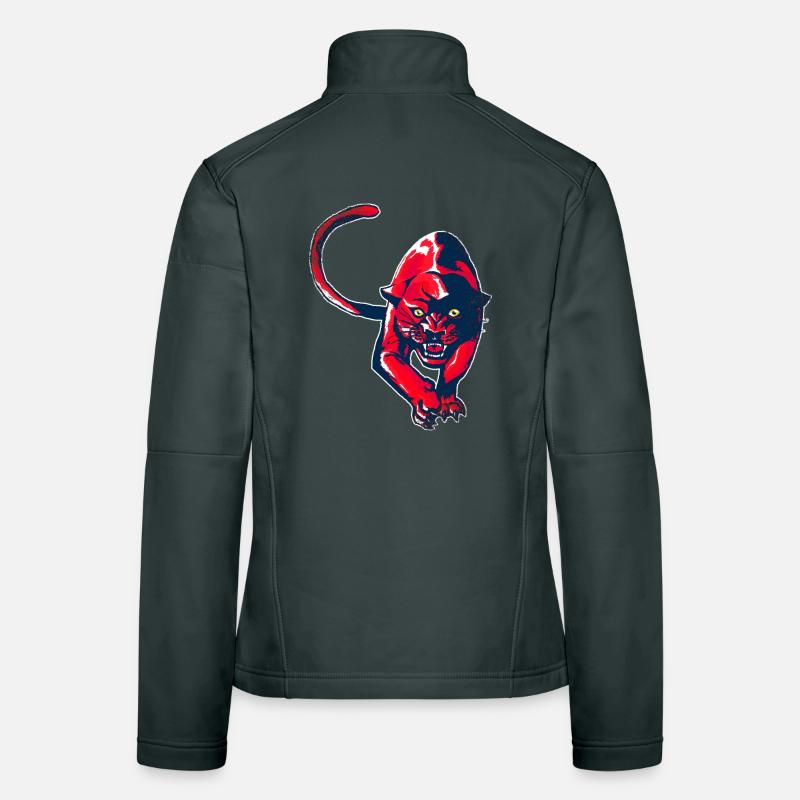 Panthère rouge Veste en tissu softshell Femme