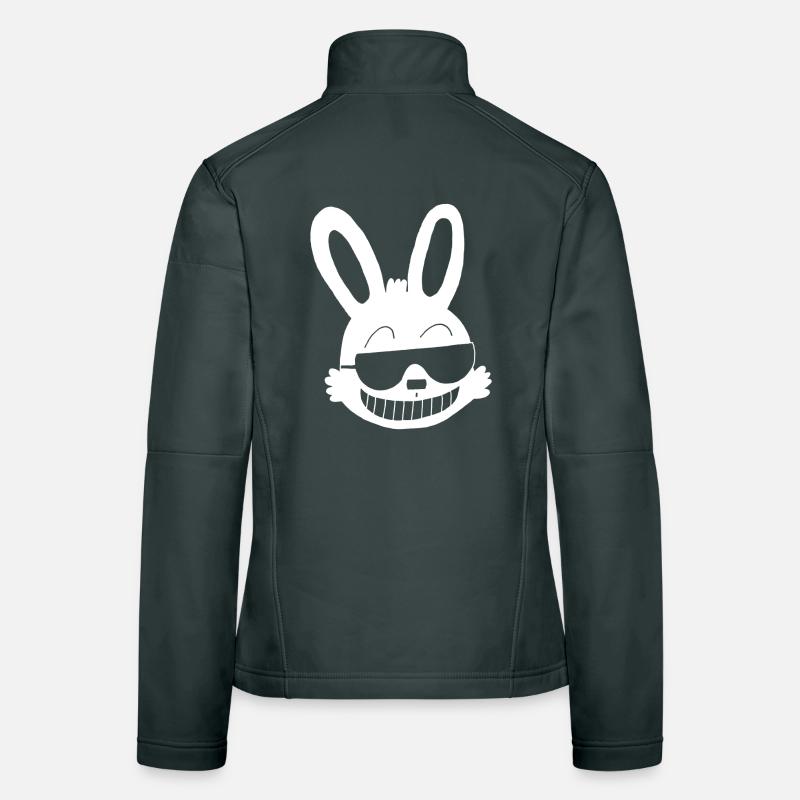 White rabbit showing off Women's Softshell Jacket