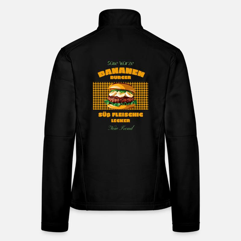 Burger à la banane Veste en tissu softshell Femme