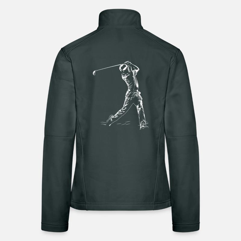 Golfer Sketch Women's Softshell Jacket