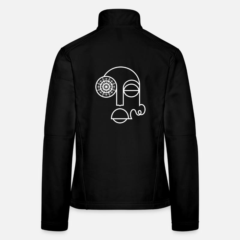 Abstraktes Gesicht / Modernes abstraktes Gesicht Frauen Softshelljacke