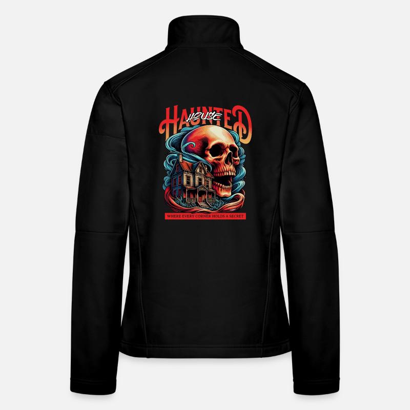 Horror - Hounted House - Frauen Softshelljacke - Schwarz