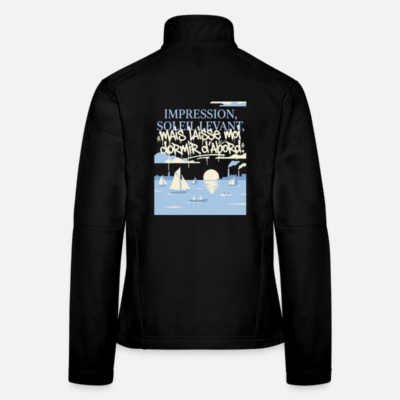 Impression, Sommeil Levant : Art Fatigué Frauen Softshelljacke