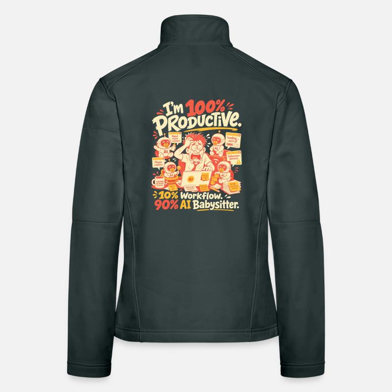 AI Babysitter Productive Chaos Women's Softshell Jacket