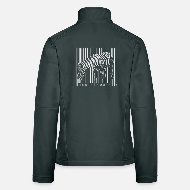 Zebra Barcode Women's Softshell Jacket