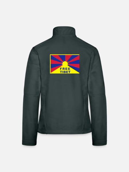 Free Tibet - Women's Softshell Jacket - black - Back