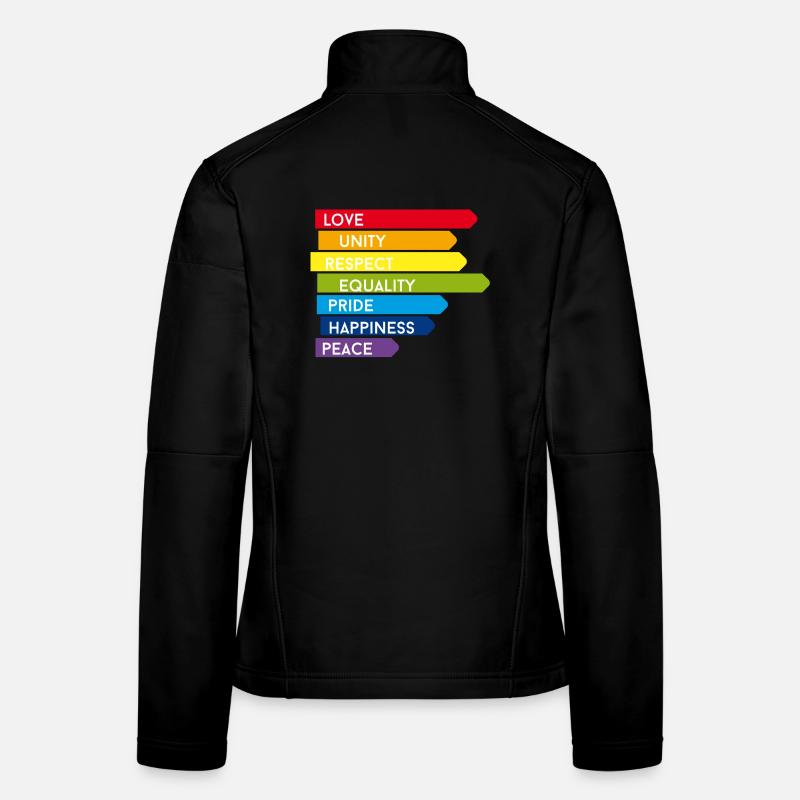 gay pride csd Regenbogen homo Parade stolz ehe lol - Frauen Softshelljacke - Schwarz