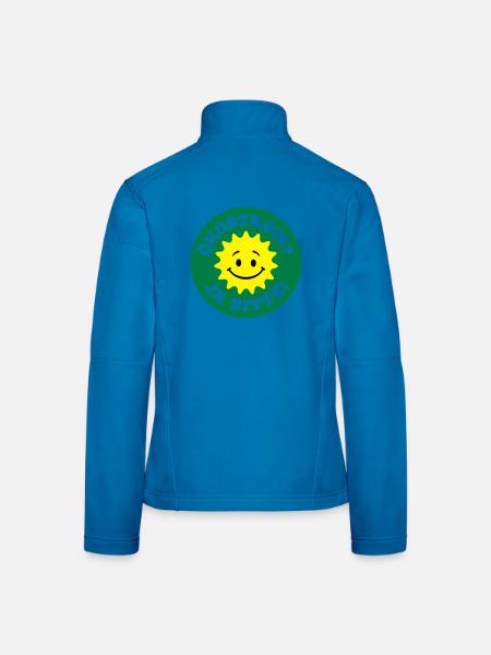 ökostrom ja bitte, atomkraft nein danke, anti - Frauen Softshelljacke - Schwarz - Hinten