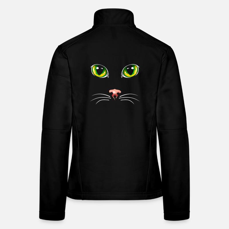 Yeux de chat noir Veste en tissu softshell Femme
