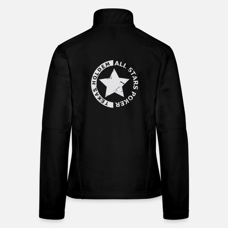 All white poker stars Women's Softshell Jacket