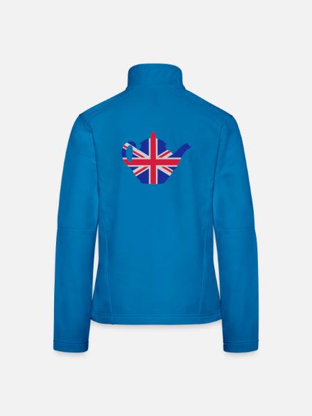 British teapot 3clr - Frauen Softshelljacke - Schwarz - Hinten