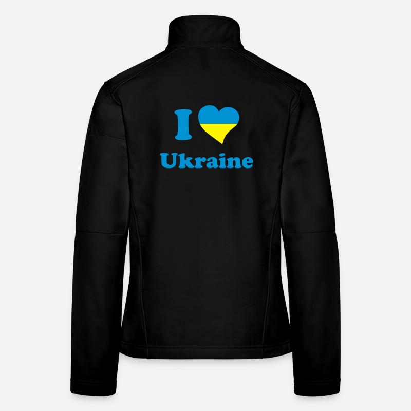 I love Ukraine - J'aime l'Ukraine Veste en tissu softshell Femme