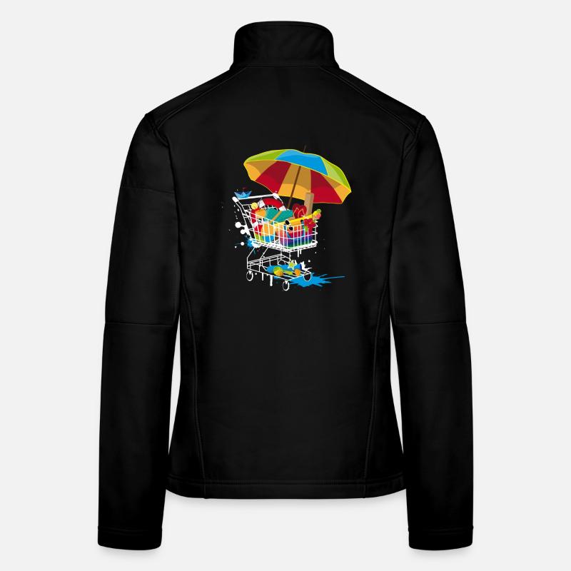 Ustensiles de plage dans le panier Veste en tissu softshell Femme