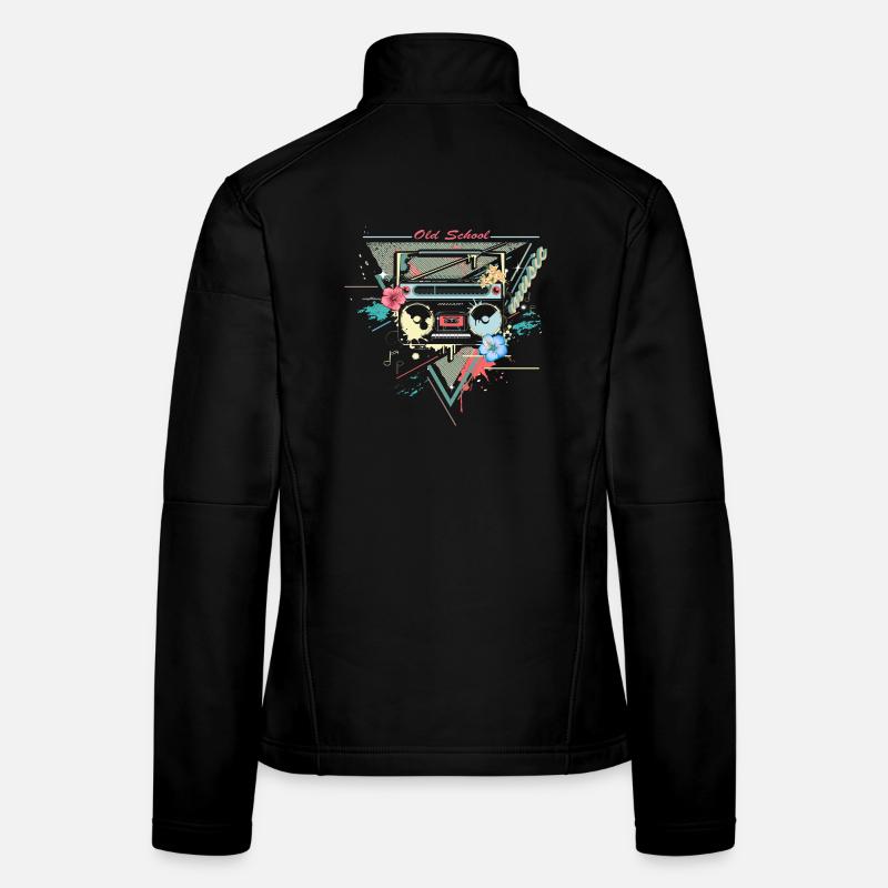 Ghettoblaster rétro graffiti Veste en tissu softshell Femme