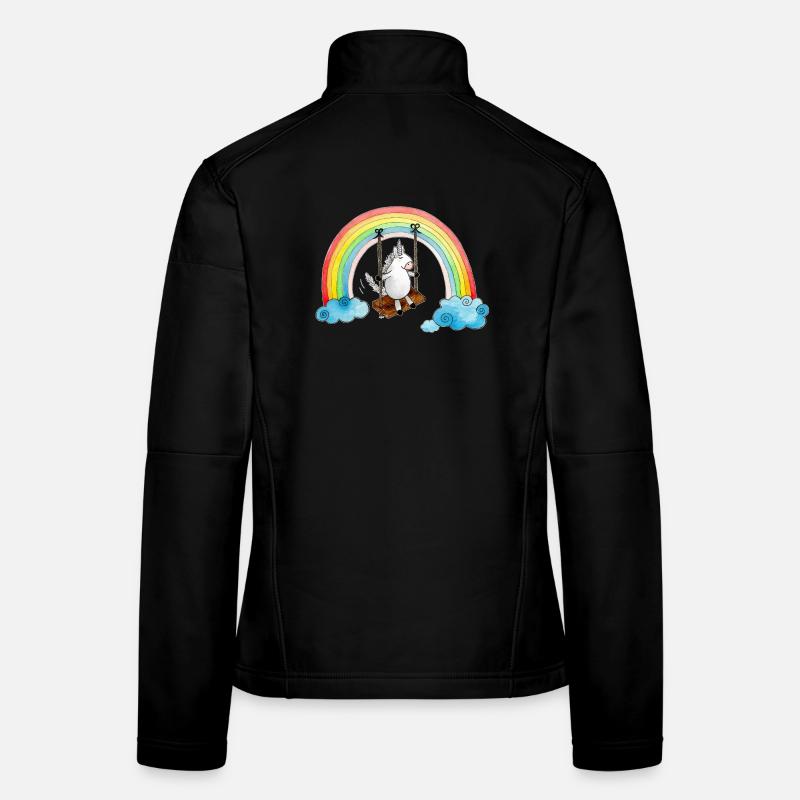 Unicorn swing rainbow Women's Softshell Jacket