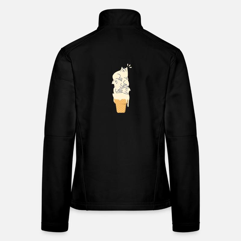 Chat sur glace Chat chat de la maison cadeau Veste en tissu softshell Femme
