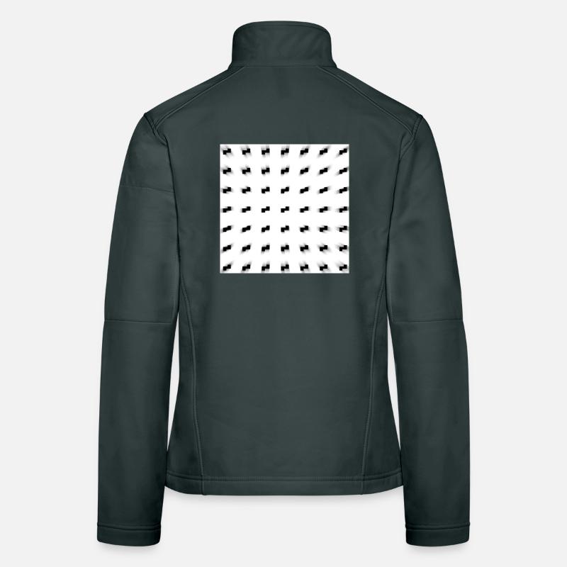 art en noir et blanc Veste en tissu softshell Femme