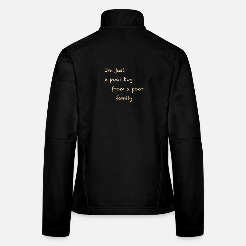 Poor Boy T-Shirt lustige Geschenkidee rocknroll - Frauen Softshelljacke - Schwarz