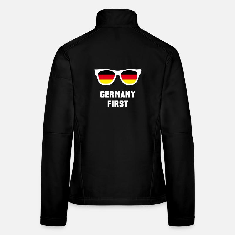 Germany First / Allemagne premier cadeau de drapeau Veste en tissu softshell Femme